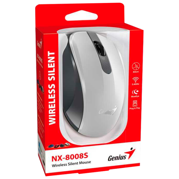 Мышь Genius NX-8008S USB/ Белый photo 3