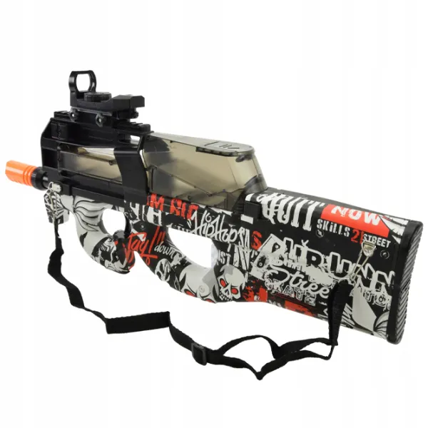 Pistol automat de jucărie Splatter Ball Gun P90 ST619A 14+/ Bile gel/ Black photo 3