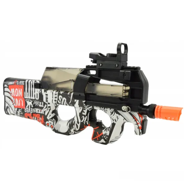 Pistol automat de jucărie Splatter Ball Gun P90 ST619A 14+/ Bile gel/ Black photo 4