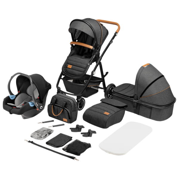 Детская коляска Lionelo Amber 3 in 1 1000970-008/ Графитовый photo 5