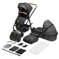 Cărucior pentru copil Lionelo Amber 2 in 1 1000970-004/ Graphite photo 4