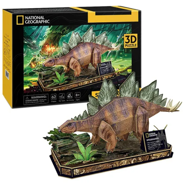 Пазл 3D CubicFun Stegosaurus 8+/ Количество деталей: 62 photo 3