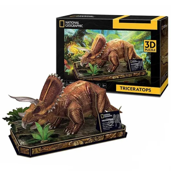 Пазл 3D CubicFun Triceratops 8+/ Количество деталей: 44 photo 3