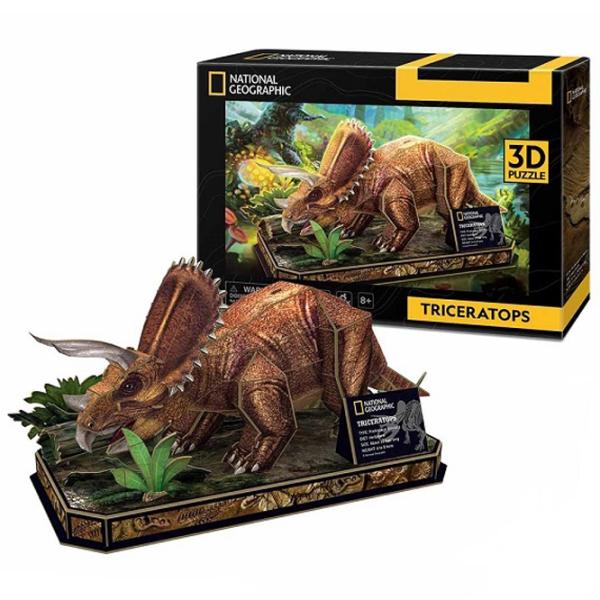 Пазл 3D CubicFun Triceratops 8+/ Количество деталей: 44 photo 3