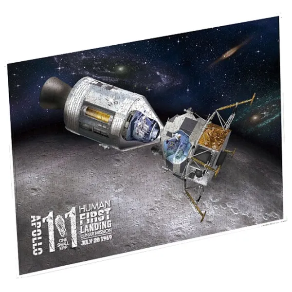 Пазл 2D CubicFun APOLLO 11 Docking With Lunar Module 8+/ Количество деталей: 1000 photo 2