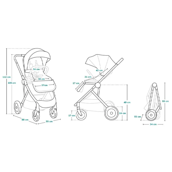 Детская коляска Lionelo Zoey 35478-001/ Черный photo 6