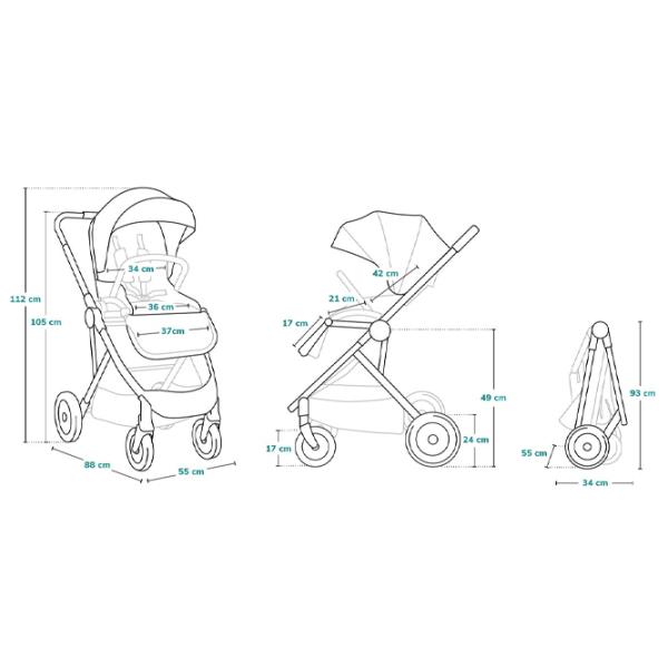Детская коляска Lionelo Zoey 35478-001/ Черный photo 6