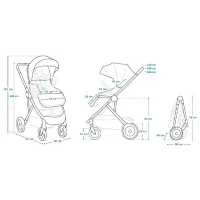 Cărucior pentru copil Lionelo Dani 35477-002/ Gray photo 6