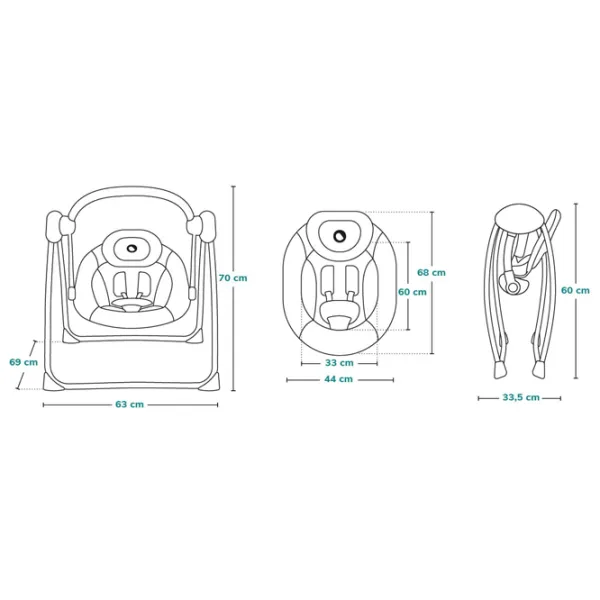 Детские качели Lionelo Ruben (35473-002) 9 кг/ Розовый photo 7