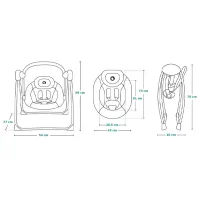 Leagăn pentru bebeluși Lionelo Otto Cozy (1001128-002) 9 kg/ Gray photo 8