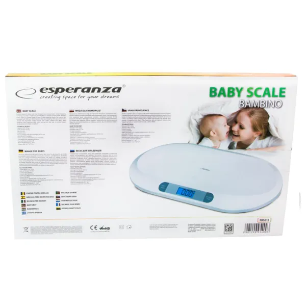 Cântar pentru bebeluși Esperanza EBS019 Electronic/ White photo 6