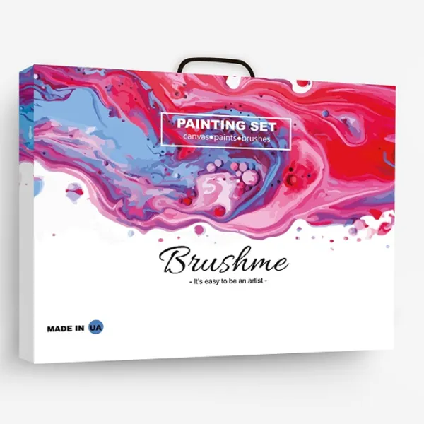 Pictură pe numere BrushMe Coș cu hortenzie GX36620 50 x 40 cm/ Orizontală photo 4