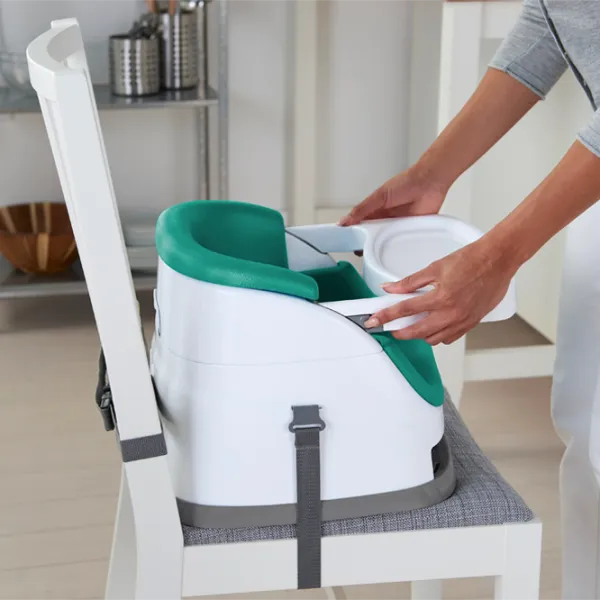 Стульчик для кормления Ingenuity Baby Base 2 in 1 (33005-001) Бустер/ 6 месяцев/ Зелёный photo 3