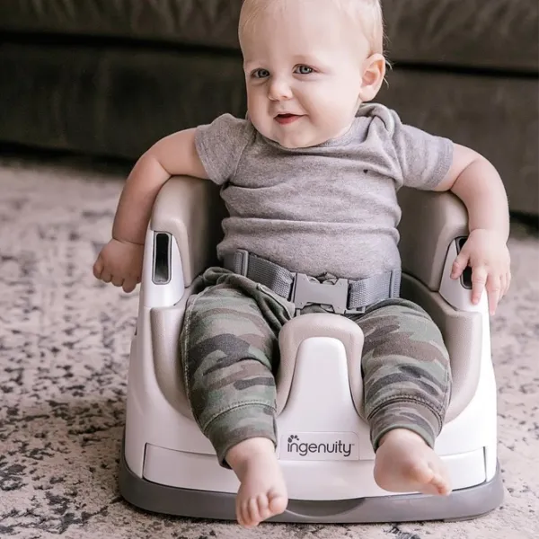 Стульчик для кормления Ingenuity Baby Base 2 in 1 (33005-003) Бустер/ 6 месяцев/ Бежевый photo 6