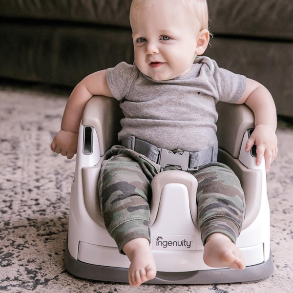 Стульчик для кормления Ingenuity Baby Base 2 in 1 (33005-003) Бустер/ 6 месяцев/ Бежевый photo 6