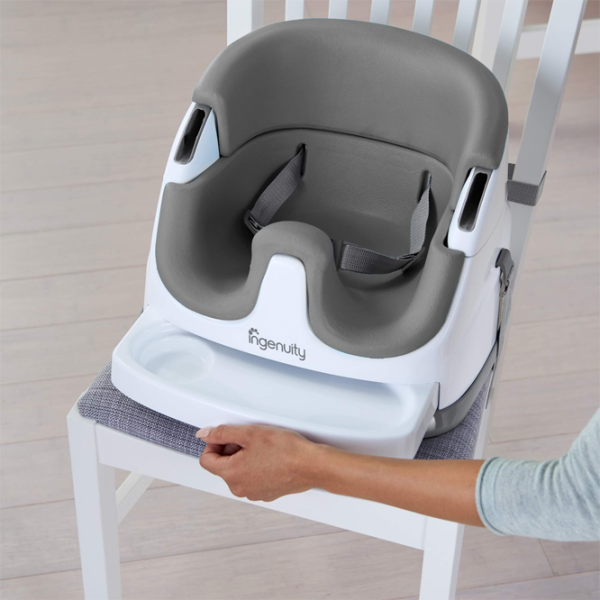 Стульчик для кормления Ingenuity Baby Base 2 in 1 (33005-002) Бустер/ 6 месяцев/ Серый photo 2