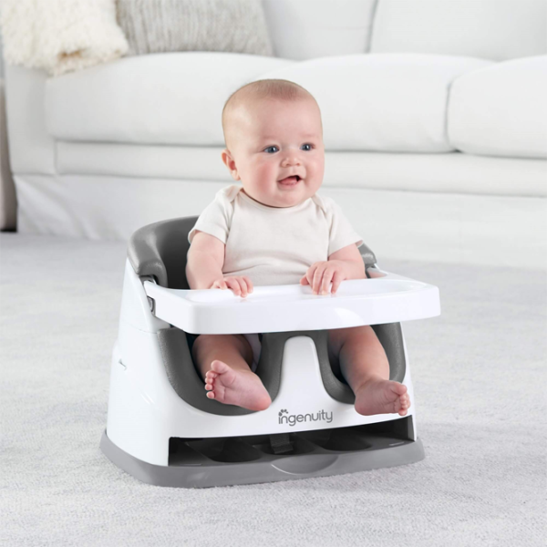 Стульчик для кормления Ingenuity Baby Base 2 in 1 (33005-002) Бустер/ 6 месяцев/ Серый photo 7