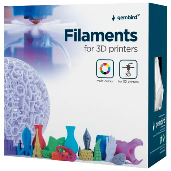 Филамент Gembird 3DP-PLA1.75-01-BK Черный photo 2