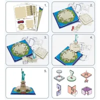 Puzzle 3D CubicFun Statuia Libertății (U.S.A) 8+/ Numărul de piese: 39 photo 3