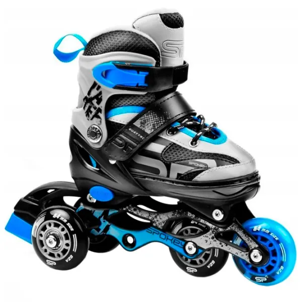 Ролики Spokey Quattro 4in1 (926656) для мальчиков/ для детей/ Черный photo 2 Ролики Spokey Quattro 4in1 (926656) для мальчиков/ для детей/ Черный photo 2