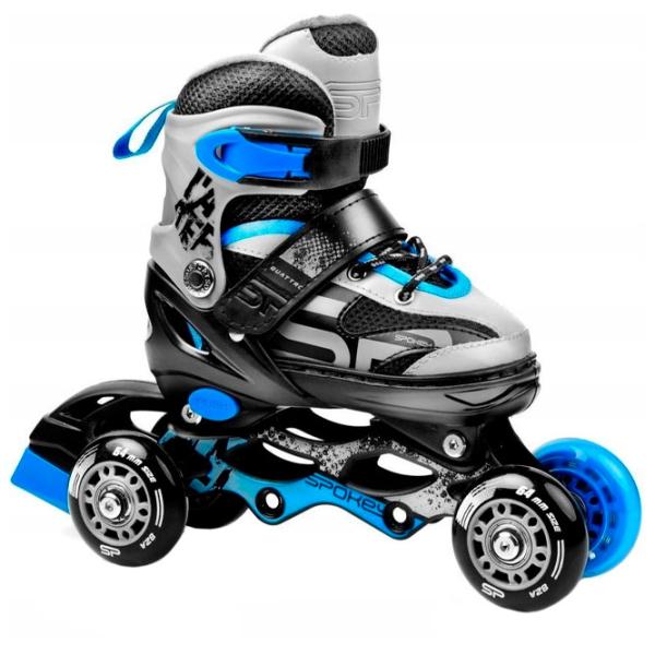 Ролики Spokey Quattro 4in1 (926656) для мальчиков/ для детей/ Черный photo 3 Ролики Spokey Quattro 4in1 (926656) для мальчиков/ для детей/ Черный photo 3