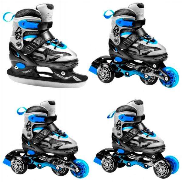 Ролики Spokey Quattro 4in1 (926656) для мальчиков/ для детей/ Черный photo 10 Ролики Spokey Quattro 4in1 (926656) для мальчиков/ для детей/ Черный photo 10