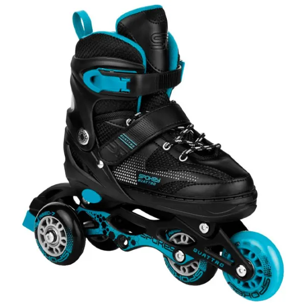 Ролики Spokey Quattro 4in1 (929196) для мальчиков/ для детей/ Черный photo 2 Ролики Spokey Quattro 4in1 (929196) для мальчиков/ для детей/ Черный photo 2