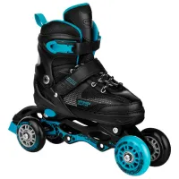 Role Spokey Quattro 4in1 (929196) pentru băieți/ pentru copii/ Black photo 3