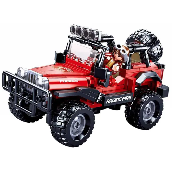 Constructor pentru copii Sluban Jeep Mașină/ Red photo 3