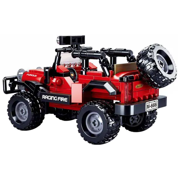 Constructor pentru copii Sluban Jeep Mașină/ Red photo 4