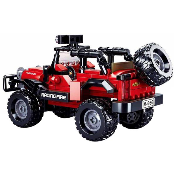 Constructor pentru copii Sluban Jeep Mașină/ Red photo 4