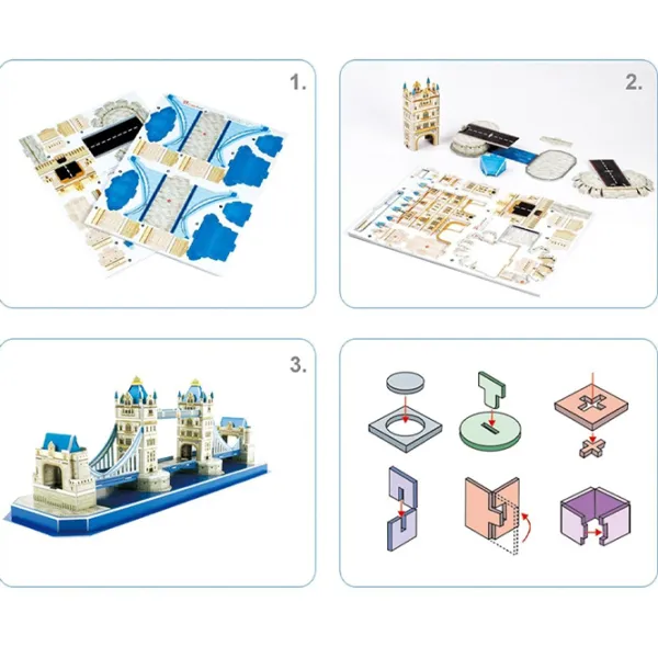 Пазл 3D CubicFun Tower Bridge 8+/ Количество деталей: 52 photo 6