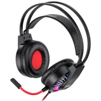 Căști Hoco W105 Joyful Red Cu fir/ Gaming photo 2