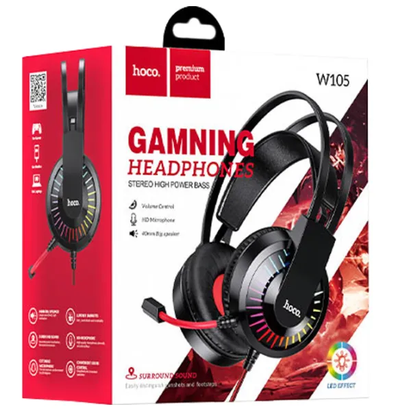 Наушники Hoco W105 Joyful Красный Проводная/ Игровой photo 4 Наушники Hoco W105 Joyful Красный Проводная/ Игровой photo 4
