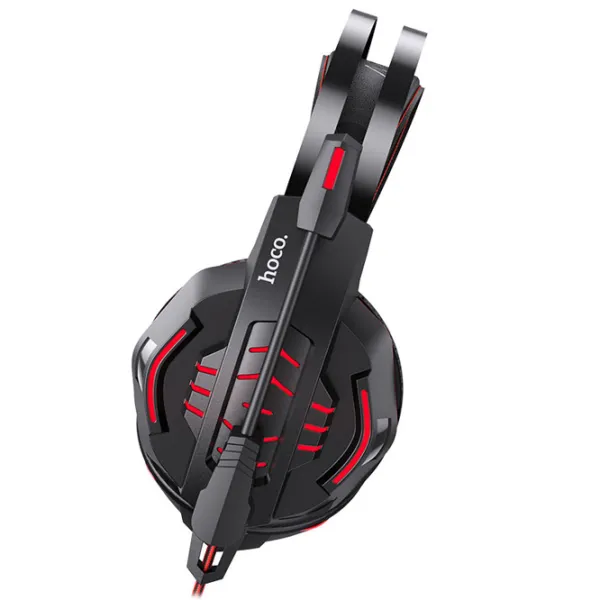 Căști Hoco W102 Cool Tour Black Red Cu fir/ Gaming photo 4