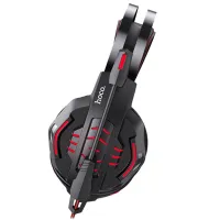 Наушники Hoco W102 Cool Tour Черный Красный Проводная/ Игровой photo 4