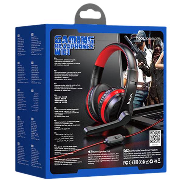 Наушники Hoco W103 Magic Tour Черный Красный Проводная/ Игровой photo 6