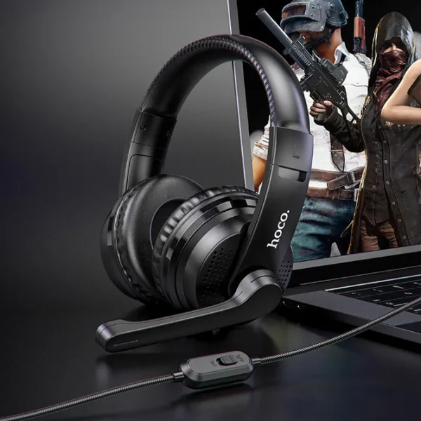 Căști Hoco W103 Magic Tour Black Cu fir/ Gaming photo 5