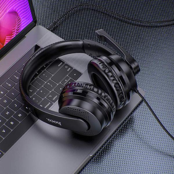 Căști Hoco W103 Magic Tour Black Cu fir/ Gaming photo 6