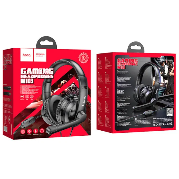 Căști Hoco W103 Magic Tour Black Cu fir/ Gaming photo 7