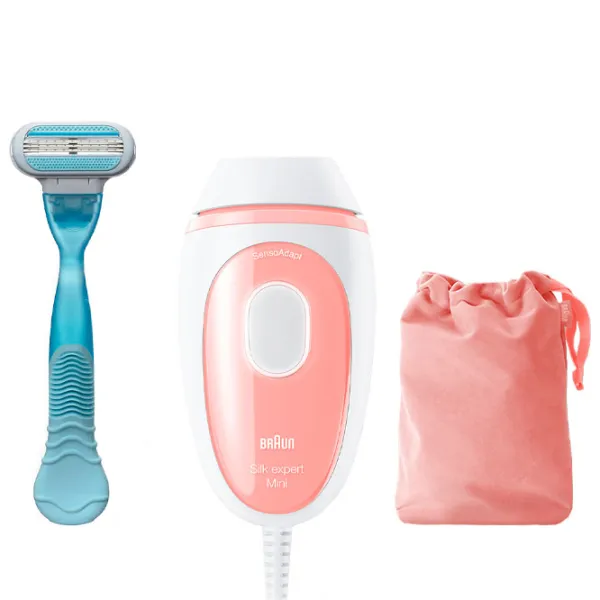 Epilator Braun PL1014 Silk-expert Mini Uscată/ White Pink photo 2