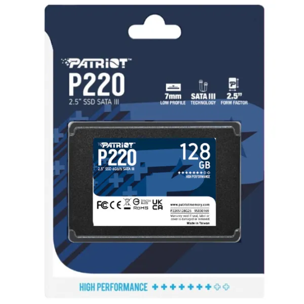 SSD Patriot P220 128 GB 2.5'' photo 4 SSD Patriot P220 128 GB 2.5'' photo 4