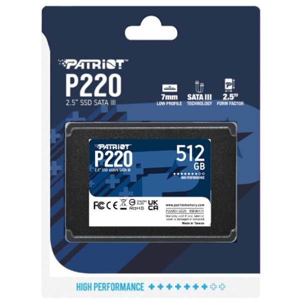 SSD Patriot P220 512 ГБ 2.5'' photo 4