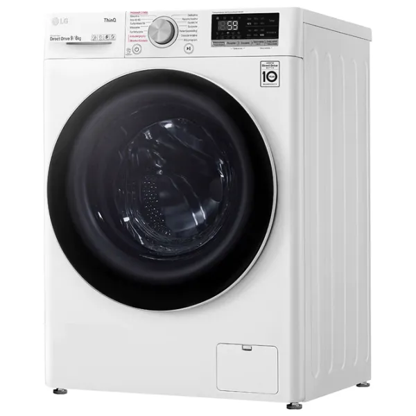 Mașină de spălat cu uscător LG F4DV509S0E 9 kg / 1400 rpm / White photo 3