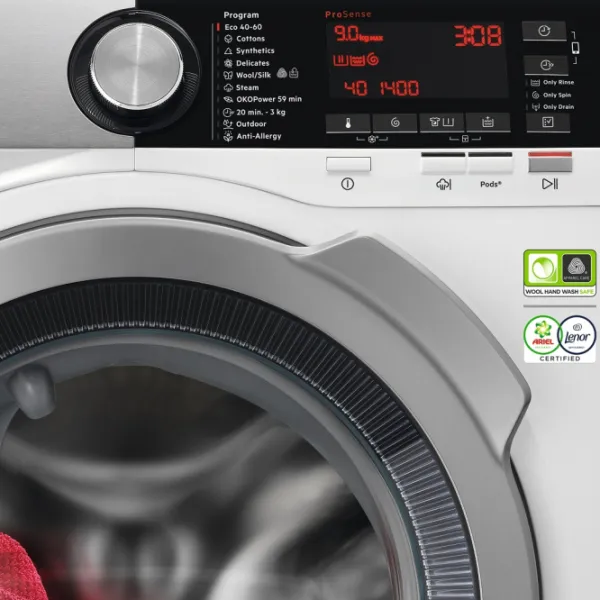 Mașină de spălat AEG L8FEC69PS 9 kg / 1600 rpm / White photo 2