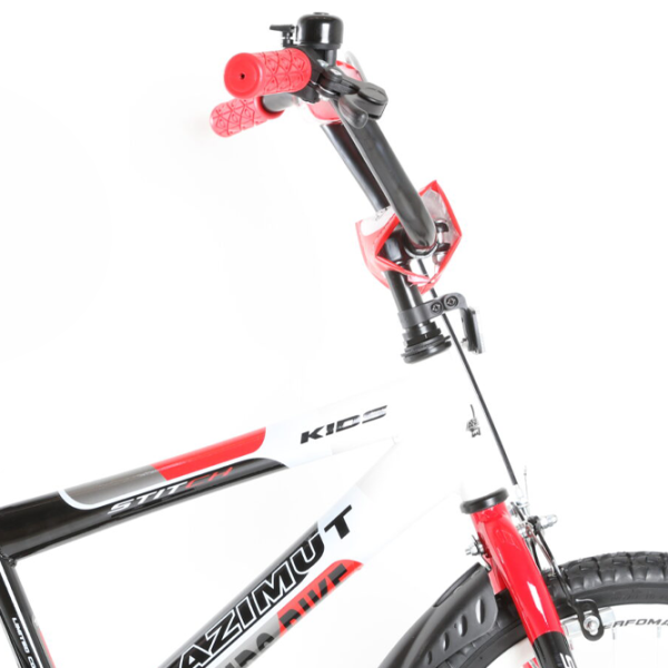 Bicicletă Azimut Stitch 18" 18" Oțel/ Red White photo 3 Bicicletă Azimut Stitch 18" 18" Oțel/ Red White photo 3
