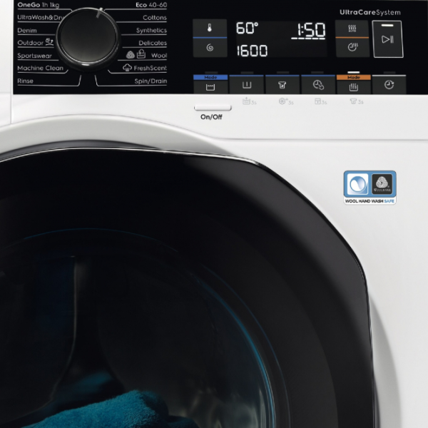 Mașină de spălat cu uscător Electrolux EW8WN261B 10 kg / 1600 rpm / White photo 3