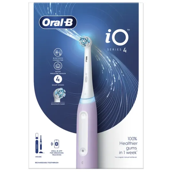Periuță de dinți electrică Braun iO4 Pulsatila/ Purple photo 4