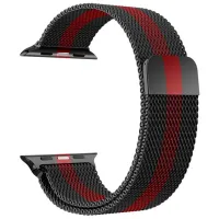 Ремешок Apple Watch WA03 Simple beauty series Металл/
42 / 44 / 45 / 49 мм / Черный Red photo 3