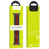 Ремешок Apple Watch WA03 Simple beauty series Металл/
38, 40, 41 мм / Черный Red photo 4